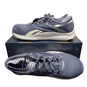 Reebok Blue and Pink HIIT TR Safety Comp Toe Athletic Work Sneakers Women's 7.5